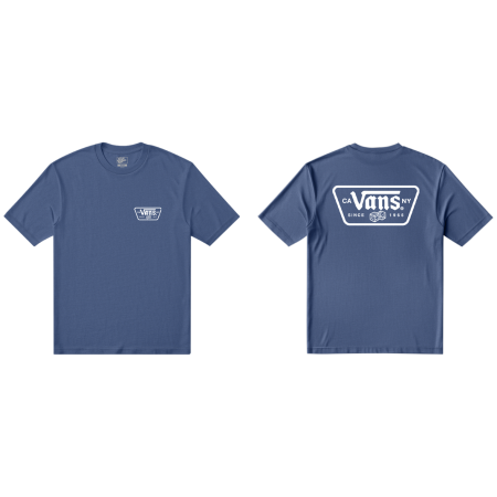 Herren-T-Shirt Vans Knu Patch SS Tee blau True Navy