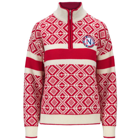 Damenpullover Dale of Norway Cortina 2026 Fem. Sweater rot/weiß Raspberry Offwhite