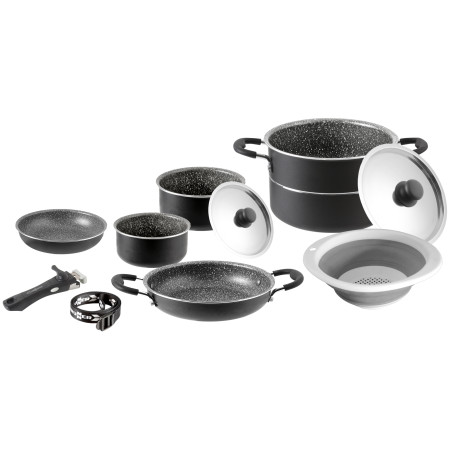 Geschirrset Brunner Pirate 9+1 - 24 cm schwarz