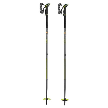 Trekkingstöcke Leki Sherpa FX.One Carbon schwarz/gelb naturalcarbon-neonyellow-white