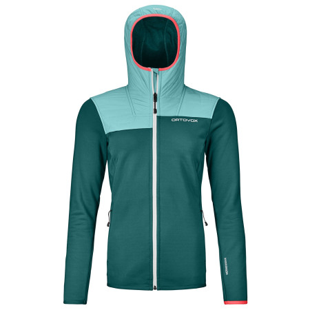 Damen-Sweatshirt Ortovox Fleece Plus Hoody W grün pacific green