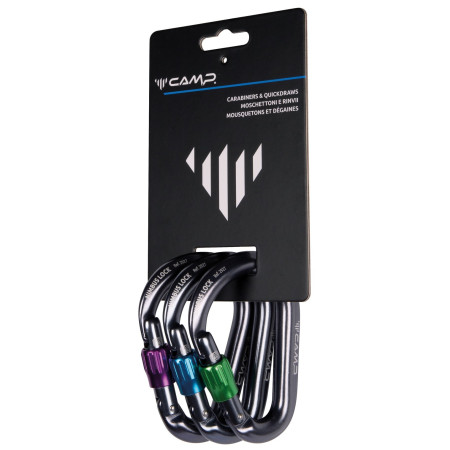 Karabiner-Set Camp Nimbus Lock 3 Pack grau