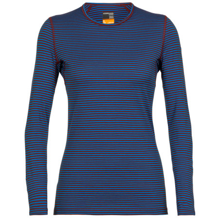 Damen-T-Shirt Icebreaker Women's 200 Oasis Long Sleeve blau lazurite/espresso/s