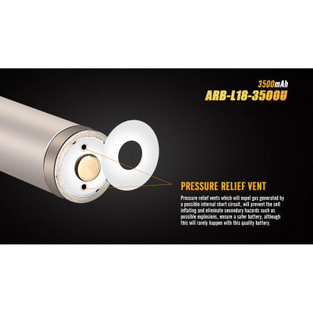 Wiederaufladbare Batterien Fenix 18650 3500 mAh USB Li-ion