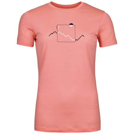 Damen-T-Shirt Ortovox 150 Cool Peak Focus Ts Women's rot Blossom