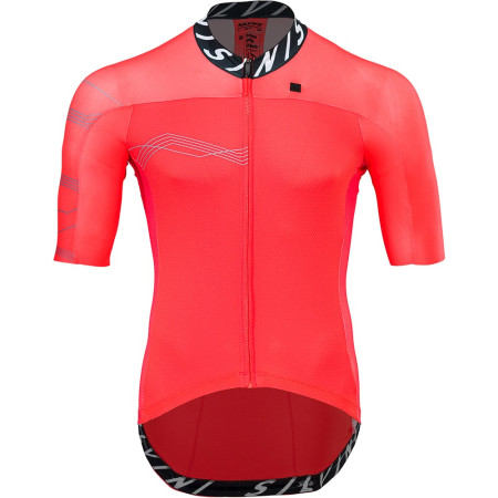 Herren Radtrikot Silvini Stelvio silber/rot RubyBlack