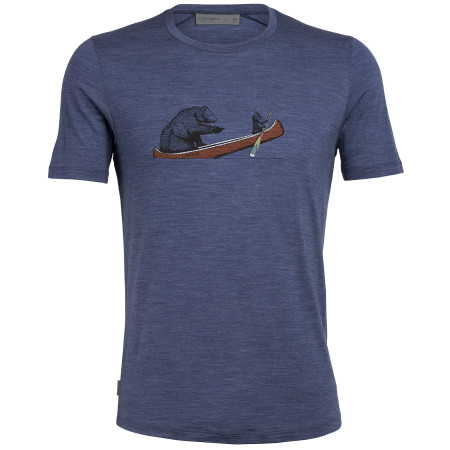 Herren-T-Shirt Icebreaker Sphere SS Crw Canoe Companions blau EstateBlueHthr