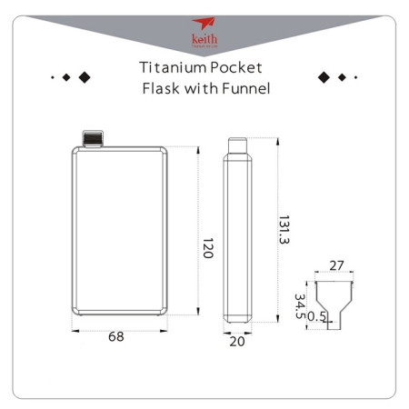 Flachmann Keith Titanium Titanium Jug 120 ml
