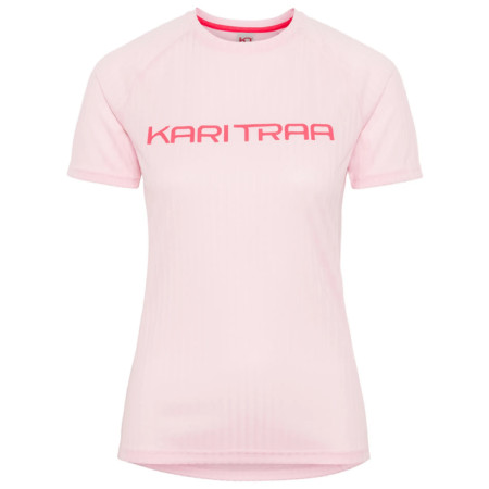 Damen-T-Shirt Kari Traa Ella Tee weiß/rosa Bgum/Bubblegum