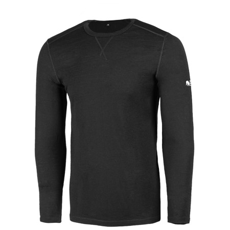 Herren-T-Shirt Zulu Merino 160 Long schwarz Black