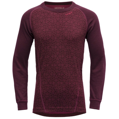 Kinder-Funktionsshirt Devold Duo Active Junior Shirt weinfarbe Port