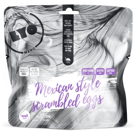 Trekkingnahrung Lyo food Míchaná vejce na mexický způsob weiß