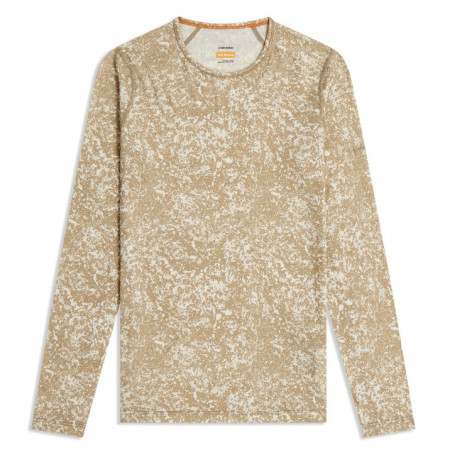 Damen-Funktionsshirt Icebreaker Women M 200 Oasis LS Crewe Moss BloomAOP beige/weiß Cumin/Undyd/Aop