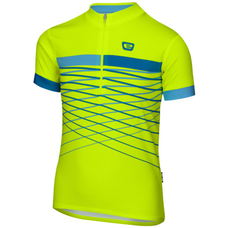 Kinder-Radtrikot Etape Lucky gelb/blau žlutá fluo/modrá