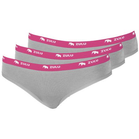 Damenhöschen Zulu Bambus 210 Comfort 3-pack grau/lila grey/magenta