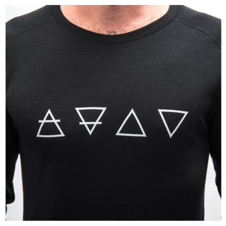 Herren-Funktionsshirt Sensor Merino Blend Elements black