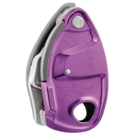 Halbautomatisches Sicherungsgerät Petzl GriGri + lila Purple