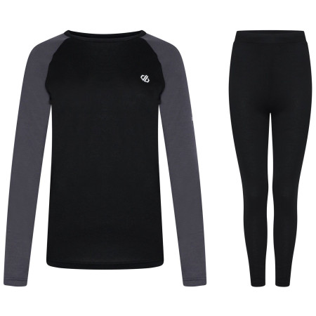Damen-Funktionsunterwäsche Dare 2b W Exchange IV Baselayer Set schwarz/grau Black/Ebony