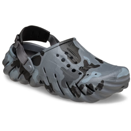 Pantoffeln Crocs Echo Duck Camo Clog grau/schwarz Charcoal/Black