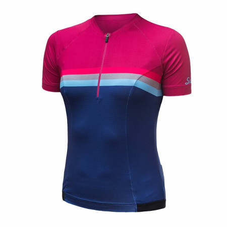 Damen-Radtrikot Sensor Cyklo Tour lila Lilla Stripes
