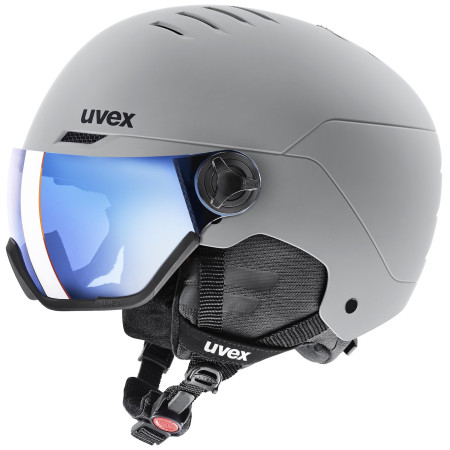 Skihelm Uvex Wanted Visor grau rhino mat