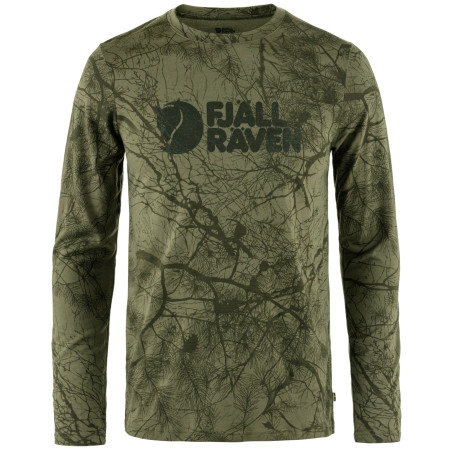 Herren-T-Shirt Fjällräven Värmland Wool LS M grün Green Camo