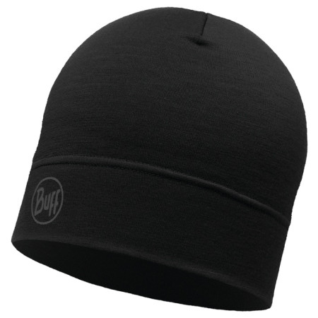 Mütze Buff Merino Lightweight Beanie schwarz SolidBlack