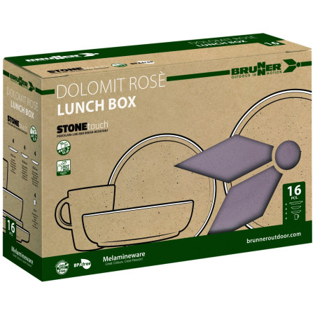 Geschirrset Brunner Lunch Box Dolomit rose
