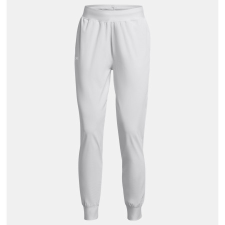 Damenhose Under Armour ArmourSport High Rise Wvn Pnt hellgrau HaloGray/White