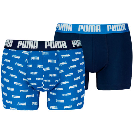 Herren-Boxershorts Puma Everyday Aop Print Boxer 2P blau/hellblau Blue Combo