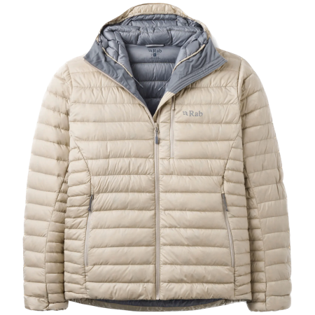 Herrenjacke Rab Microlight Alpine Down Hoody beige Dark Pebble