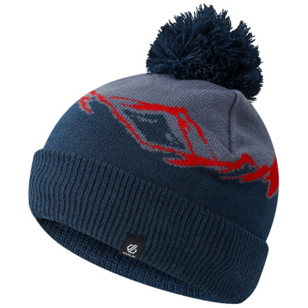 Kindermütze Dare 2b Fernie Bobble Hat blau/rot Blue Indigo/Moonlight Denim