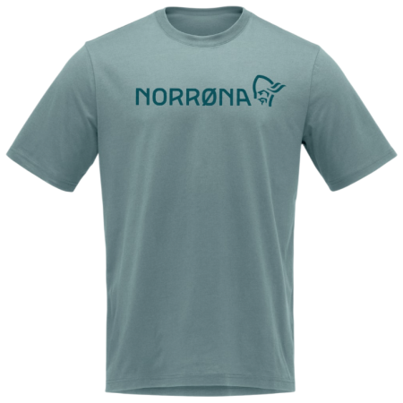 Herren T-Shirt Norrona 29 cotton Norrøna viking T-shirt hellblau Trooper
