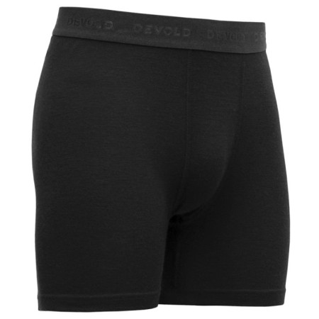 Herren funktionelle Boxershorts Devold Lauparen Merino 190 Boxer Man schwarz Black