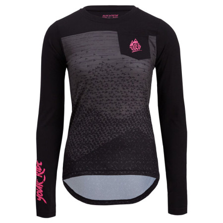 Damen-Radtrikot Silvini Ella 2023 schwarz/rosa black-fuchsia