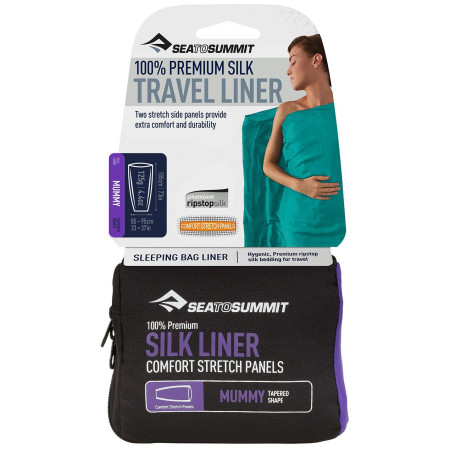 Schlafsackeinlage Sea to Summit Silk Liner Mummy Tapered Shape blau NavyBlue