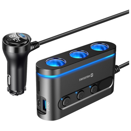 Auto-Adapter Swissten Car Charger Adapter 108W - 216W schwarz