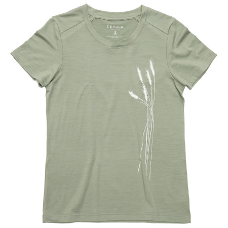 Damen-T-Shirt Devold Premium "Oats" Tee Wmn grün/weiß FOG