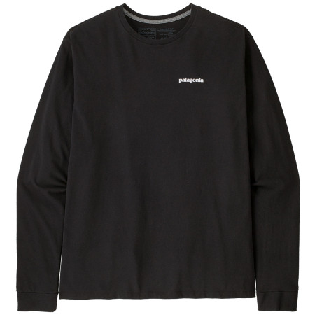 Herren-T-Shirt Patagonia P-6 Logo Responsibili Tee LS schwarz Black