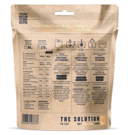 Trekkingnahrung Lyo food Kakaová granola s jahodami 270 g