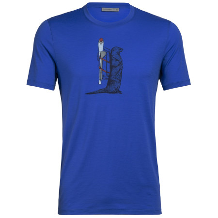 Herren-T-Shirt Icebreaker Mens Tech Lite SS Crewe Otter Paddle blau Lapis