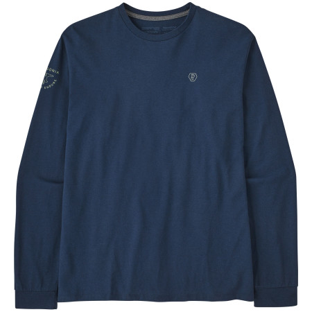 Herren-T-Shirt Patagonia Forge Mark Responsibili Tee LS dunkelblau Lagom Blue