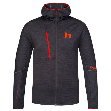 Herren-Sweatshirt Hannah Niro Hoody schwarz anthracite mel
