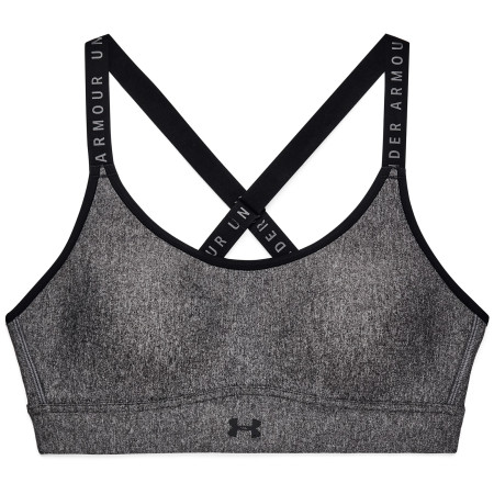 Sport-BH Under Armour Infinity Mid Hthr Cover grau Charcoal Light Heather / Black / Black