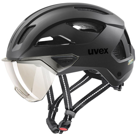 Fahrradhelm Uvex Stride Visor schwarz black matt