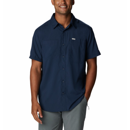 Herrenhemd Columbia Silver Ridge™ Utility Lite Novelty SS dunkelblau Collegiate Navy