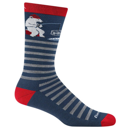 Herrensocken Darn Tough Wild Life Crew blau/weiß polar bear lake
