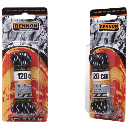 Schnürsenkel Bennon Laces Black-Grey Box 120 cm