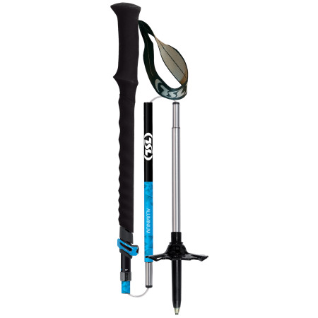 Trekkingstöcke TSL Tour Alu 5 Cross ST Twist schwarz/blau