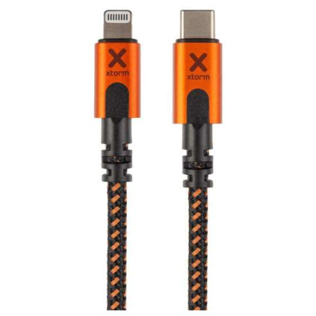 Lade- und Datenkabel Xtorm Xtreme USB-C to Lightning cable (1,5m) schwarz Black/Orange